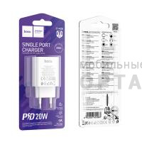 СЗУ HOCO C143A, Benefit, 20 Вт, PD/QC/FCP/AFC,  белый