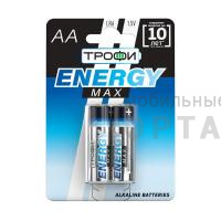 Элемент питания Трофи LR6-2BL ENERGY MAX  Alkaline (40/320/15360) Элемент питания Трофи LR6-2BL ENERGY MAX  Alkaline (40/320/15360)