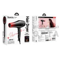 Фен электрический HOCO HP15, пластик, 2000-2400 Вт, кабель 1.8м,  красный