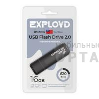 Флешка USB 16 Гб Exployd  620  чёрный