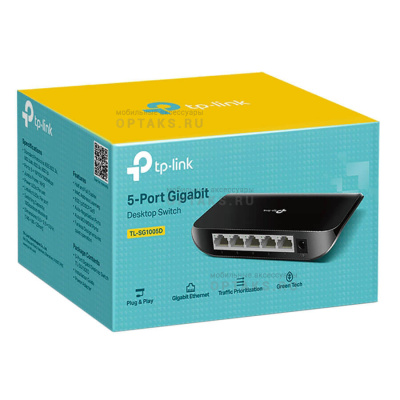 Коммутатор TP-LINK TL-SG1005D, 5 портов, Ethernet 10/100/1000 Мбит/сек